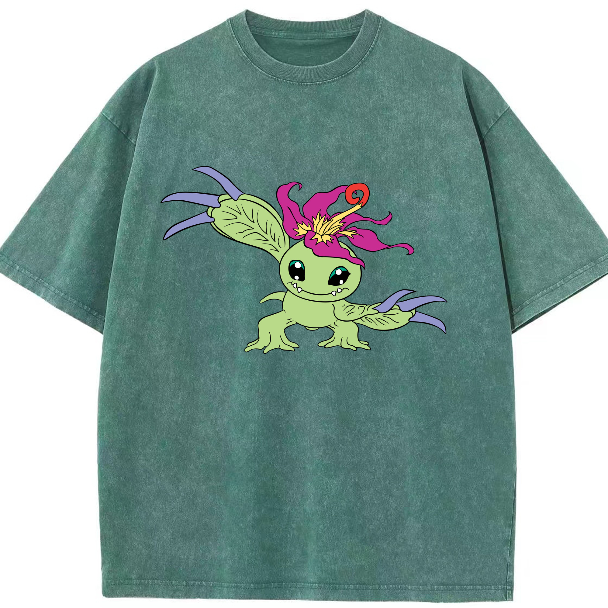 （画像用） Digimon デジタルモンスター/デジモン 綿100% ヴィンテージ風 半袖Tシャツ（フロントプリント）